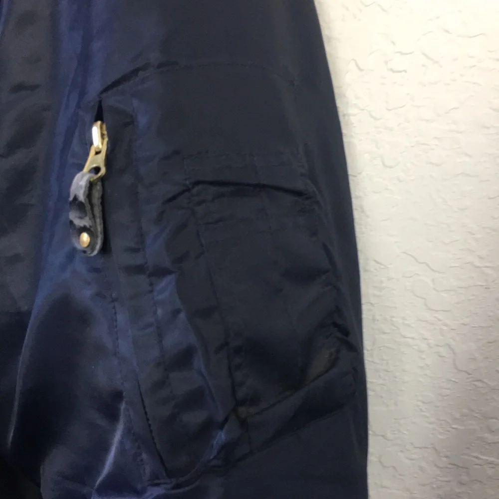 Men DTek Jeans Winter Navy Blue Jacket Size 3XL